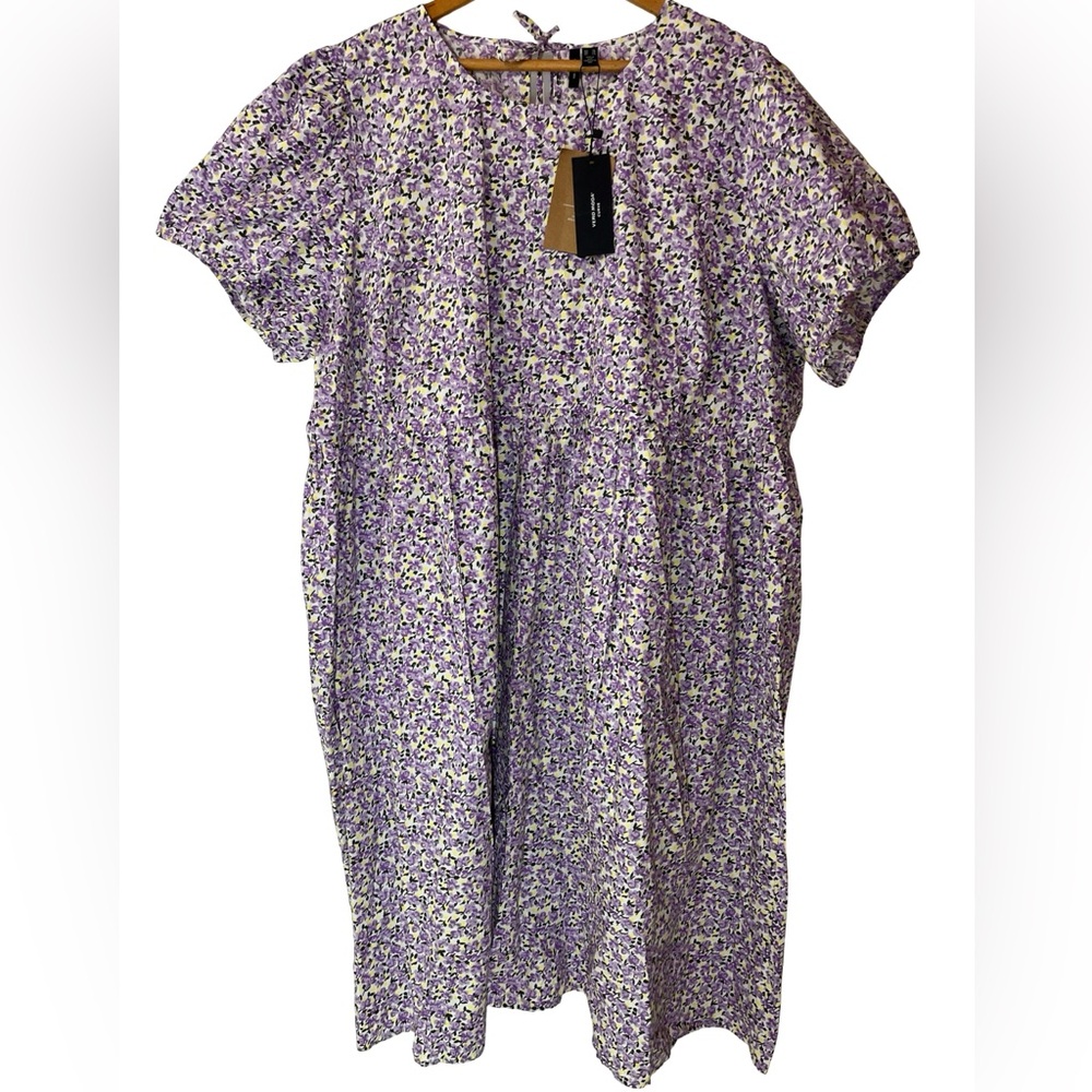 Vero Moda Floral organic cotton midi smock dress Women’s Plus 24 Cottagecore